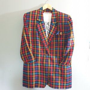 Valeri Stevens Vintage Check Linen Jacket (Jacket Only)